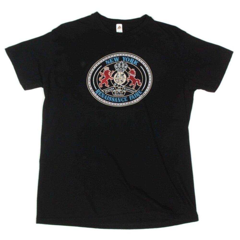 New York Renaissance Faire 2019 T-Shirt size L - Fantasy Unicorn Renfair D&D 933